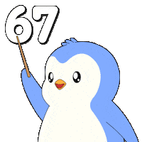 6 7 Penguin Sticker by Pudgy Penguins
