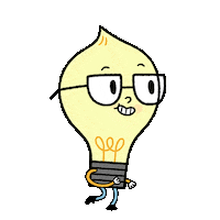 Lightbulb Running Sticker by City Island Cartoon