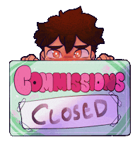 cloudysunflowrs anime oc chibi closed Sticker