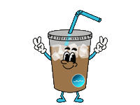 BluWave coffee design fuel icedcoffee Sticker