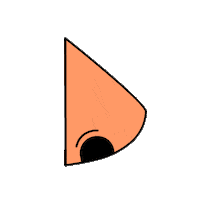 nose smell Sticker by Carolyn Figel