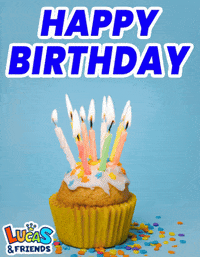 Happy Birthday GIF by Lucas and Friends by RV AppStudios