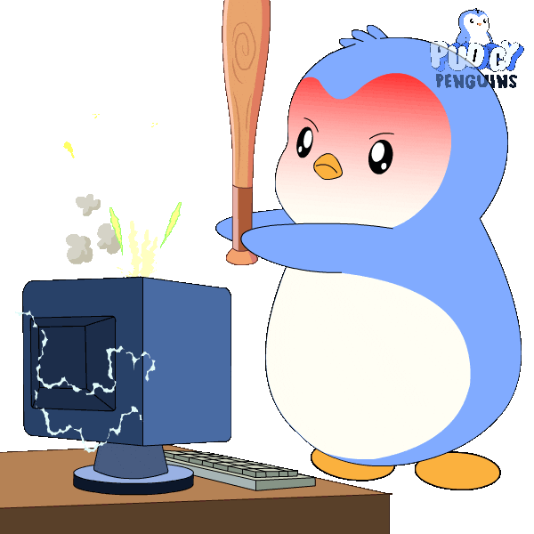 Angry Work Sticker by Pudgy Penguins