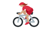 Woman Bike Sticker by EmojiVid