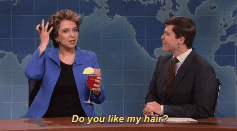 maya rudolph hair GIF by Saturday Night Live