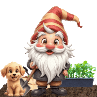 Gardening Cute Gnome Sticker