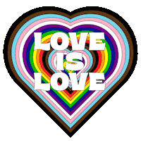 Love Is Love Heart Sticker by Brian Lambert
