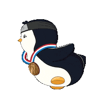 On My Way Running Sticker by Pudgy Penguins