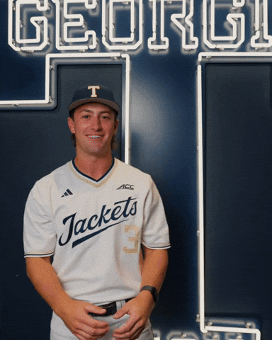 Georgia Tech Baseball GIF by Georgia Tech Yellow Jackets