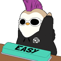 Too Easy Penguin Sticker by Pudgy Penguins
