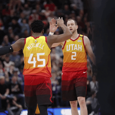 Donovan Mitchell Teammates GIF by Utah Jazz