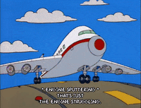 the simpsons plane GIF