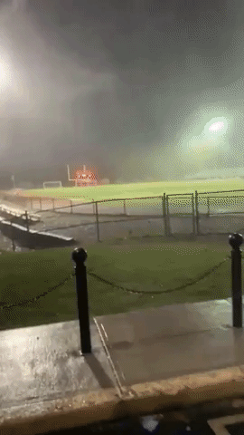 Severe Storm Causes Blackout at Football Field in Connecticut