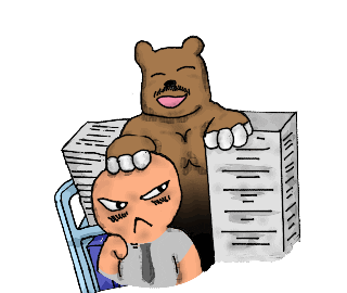 tired man Sticker by Doghero