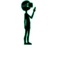 Jumping Virtual Reality Sticker by Preneura