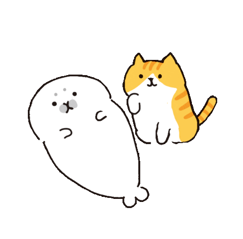 uetsukiemily giphyupload cat seal Sticker