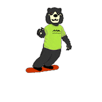 sunpeakstourism snow sun bear snowboard Sticker