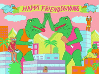 Friends Thanksgiving GIF by GIPHY Studios 2022