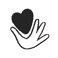 serifcreative love heart hand feel Sticker