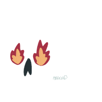 angry fire Sticker