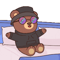 Happy Wake Up Sticker by BEARISH