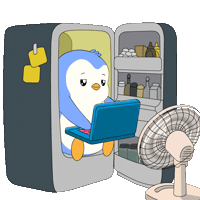 Summer Melting Sticker by Pudgy Penguins