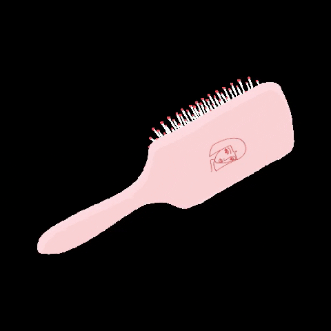 blushgirlsalon giphygifmaker brush paddle brush blush girl GIF