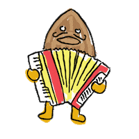 Accordion Almond Sticker by Bitchin' Sauce