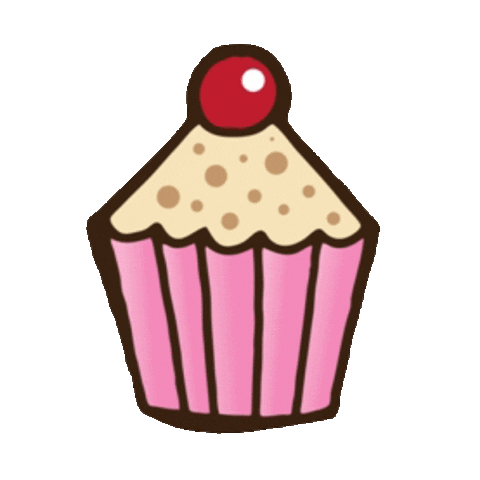 Cupcake Eating Sticker by Cupcakedozen.nl