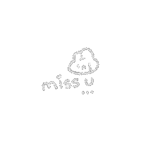 I Miss You Doodle Sticker