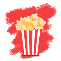 Pelicula Popcorn Sticker