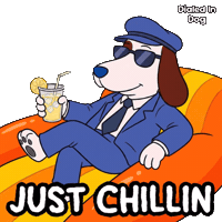Dog Just Chilling Sticker by VeeFriends