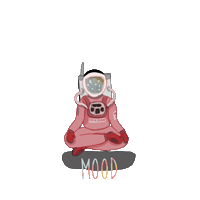 Noobillustrator151989 mood chill relax yoga Sticker