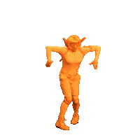 dance orange Sticker by Almdudler