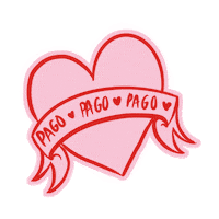 pago_france love heart pink couple Sticker