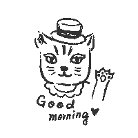 lovelyhsuhsu cat good morning lovelyhsuhsu Sticker