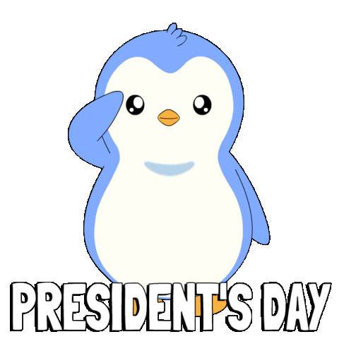 Presidents Day Trump Sticker by Pudgy Penguins