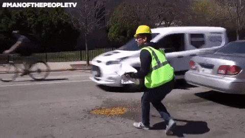 ManOfThePeople giphygifmaker chicago lunch time street food GIF