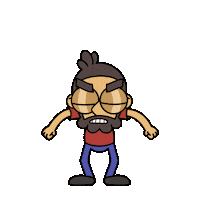 Angry Fire Sticker