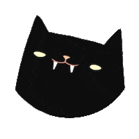 Black Cat Sticker by La Griffe de Maho