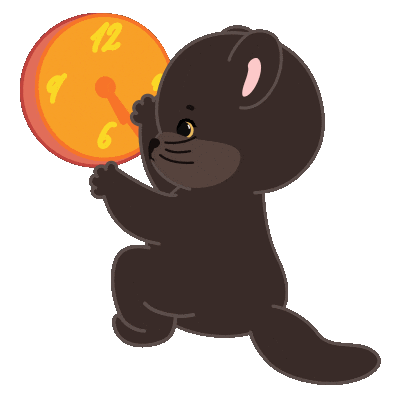 Cat Clock Sticker