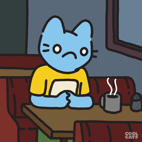 Sad Blue Cat GIF by Cool Cats