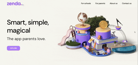 Zenda Webflow website example