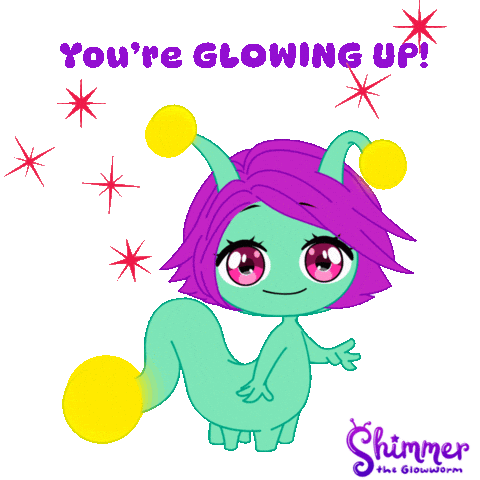 Glow Happy Birthday Sticker by ShimmertheGlowworm
