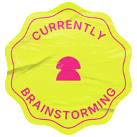Brainstorming Work In Progress Sticker by thisandco