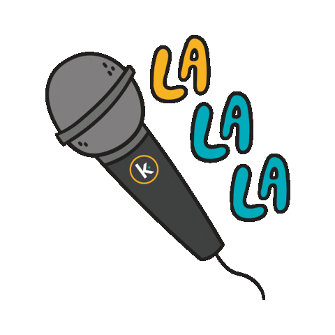 la la la microphone Sticker by needumee