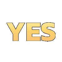 Yellow Text Yes Sticker