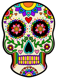 Day Of The Dead Rainbow Sticker by Troupe429