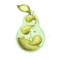 TheEmeraldRuby singing fruit opera pear Sticker