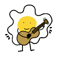 adrienneeluther guitar breakfast egg eggman Sticker
